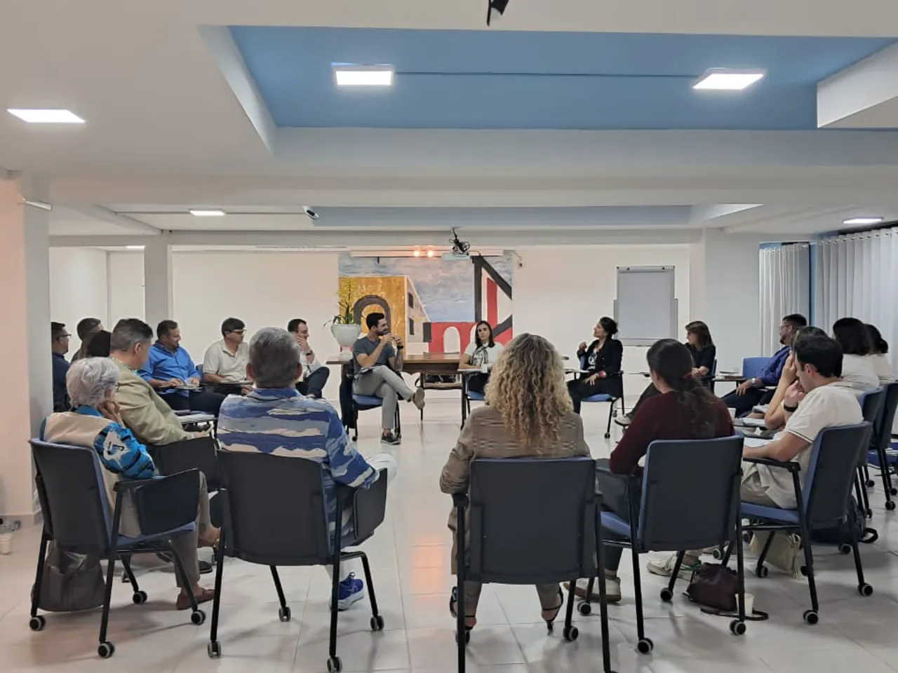 Sala de aula durante o encontro